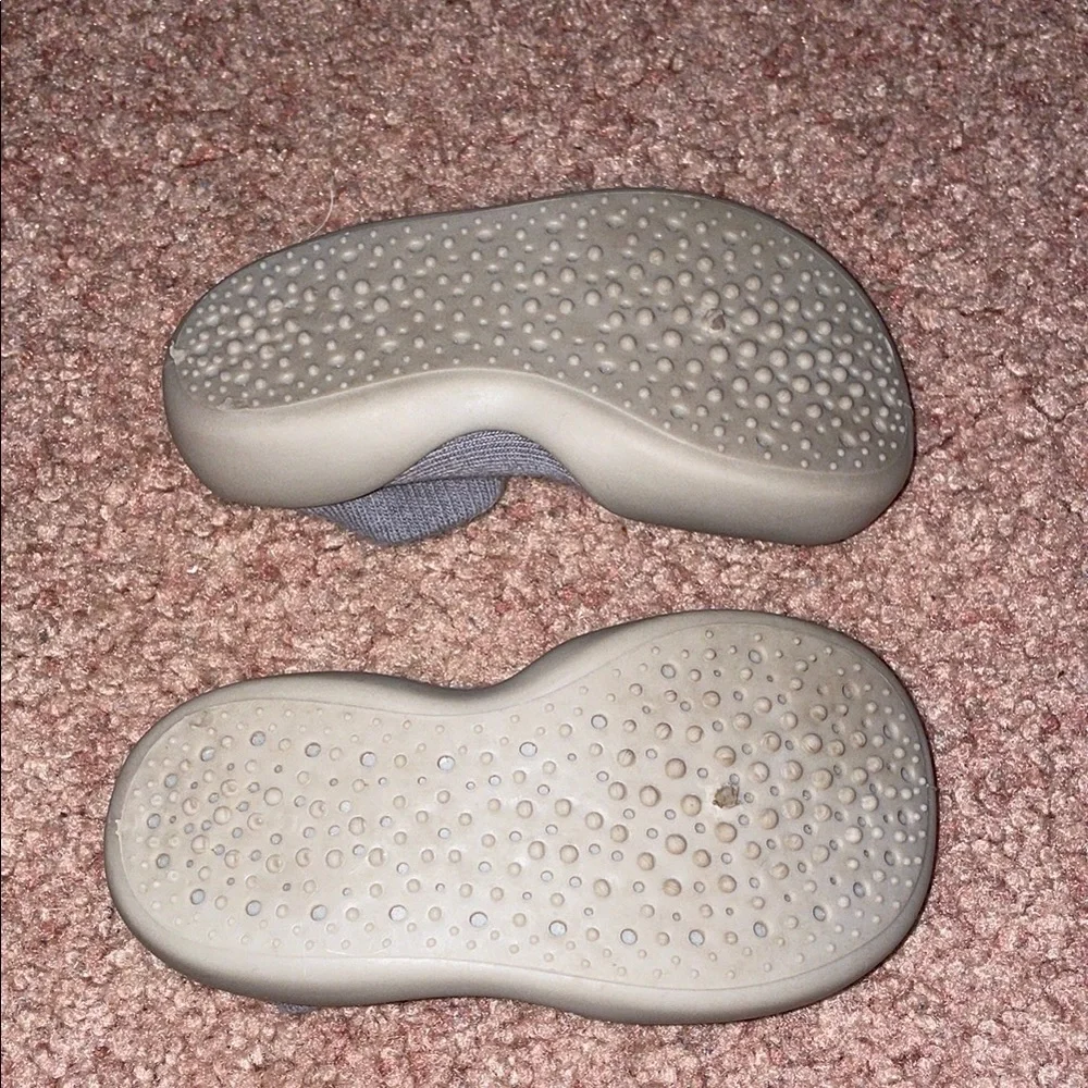 Kids Black and Gray Slip-On Shoes